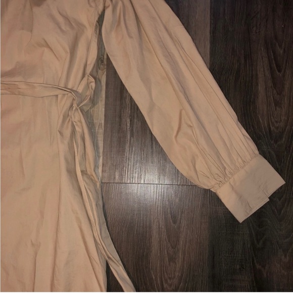 Banana Republic Utility Midi Dress, Tie waist Tan S - Picture 5 of 6